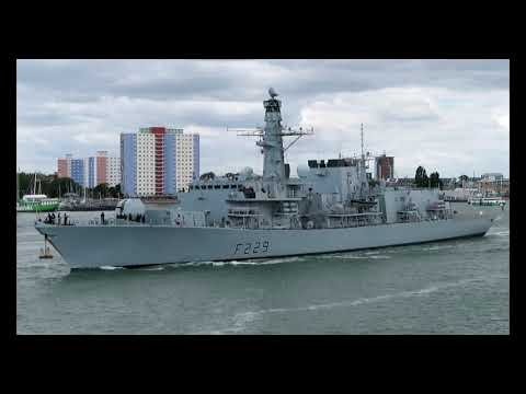 Royal Navy HMS Lancaster (F229) Duke Class Type 23 Frigate Portsmouth England