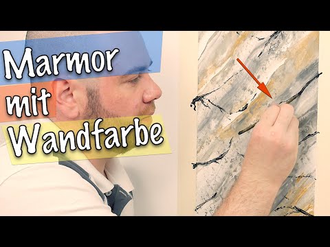 Marmor-Optik mit Wandfarbe günstig selber machen I Wandgestaltung Deluxe