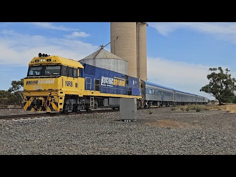 5AM8 JBRE The Overland (NR8), Adelaide to Melbourne, 1300, 6/3/25, Kiata VIC