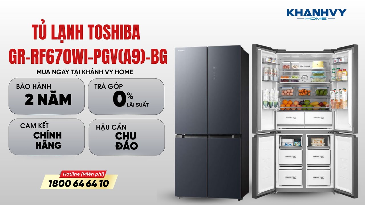 Tủ lạnh TOSHIBA GR-RF670WI-PGV(A9)-BG 515 lít