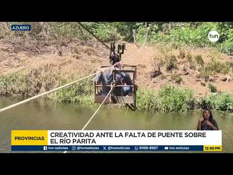 Sin puente y con riesgo diario, así viven quienes dependen del 'caricoche' en Parita