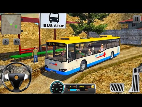 Uphill Offroad Bus Driving Simulator 3D - Coach Bus Driver Game - Android Gameplay