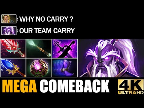 [Void Spirit] 5 Nuker Heroes Defend Mega Creeps - Crazy Comeback 7.30 Dota 2 Pro Rank Gameplay