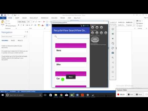 android recyclerview searchview