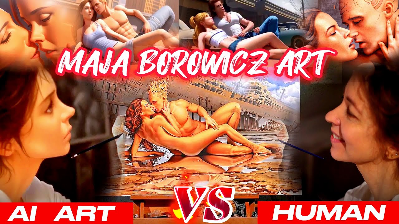 AI Artwork vs Human Artwork Anime | MAJA BOROWICZ ART | 2023 thumbnail
