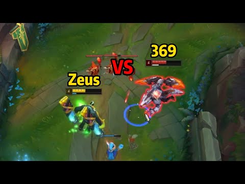 T1 Zeus VS TES 369! INTENSE 1v1 DUEL