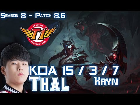 SKT T1 Thal KAYN vs XIN ZHAO Jungle - Patch 8.6 KR Ranked