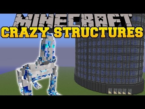 Minecraft: CRAZY STRUCTURES (SKYSCRAPERS, CAVERNS, TREE HOUSES) Mod Showcase