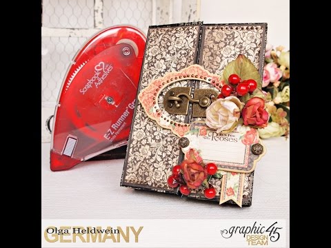 Graphic 45 & Scrabook adhesives pop up card