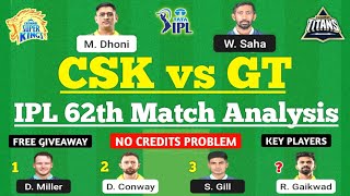 CSK vs GT Dream11 Team | CSK vs GT Dream11 Prediction | IPL 2022 Match | CSK vs GT Dream11 Today