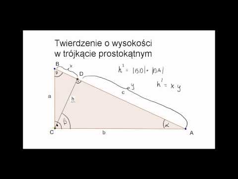 Twierdzenie o wysokości w trójkącie prostokątnym