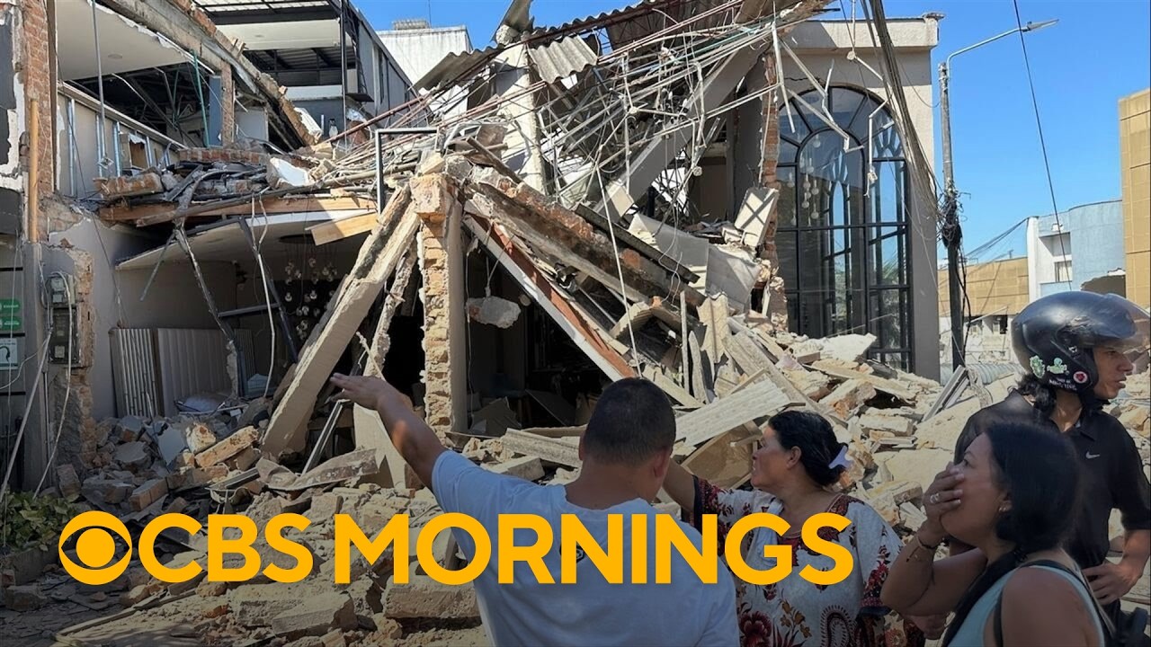 Search for survivors after powerful earthquake in Colombia