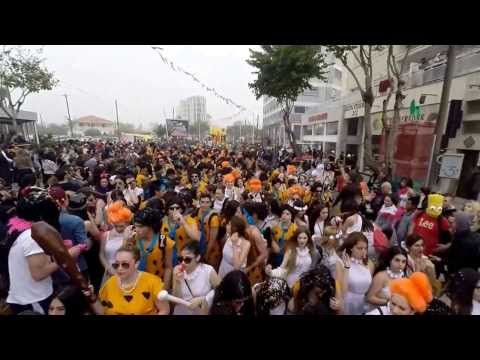 Limassol Carnival parade Flintstones 2014