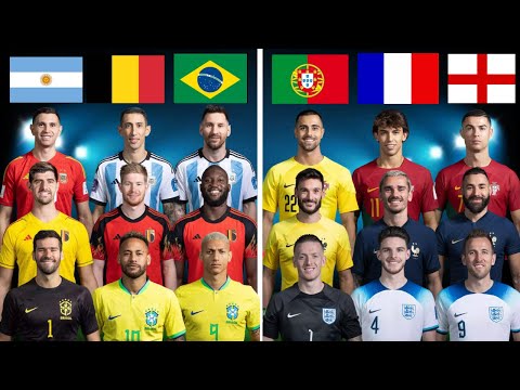 Argentina Belgium Brazil 🆚 Portugal France England 😲 Trio Comparison 💪