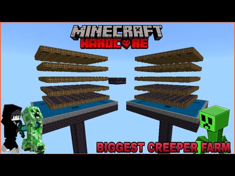 EPIC Hardcore Minecraft Creeper Farm!!