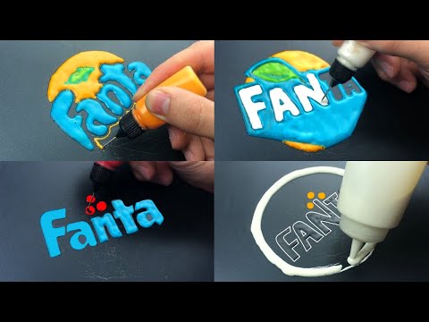 Pancake Art - Fanta Logos (1972-present)
