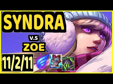 SYNDRA vs ZOE - 11/2/11 KDA MID GAMEPLAY - EUW Ranked MASTER