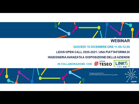 , title : 'Presentazione Lexis Open Call con Teseo e LINKS Foundation'
