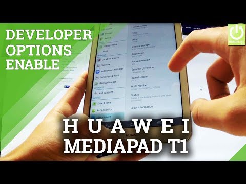 Developer Options on HUAWEI MediaPad T1 - Turn On USB Debugging