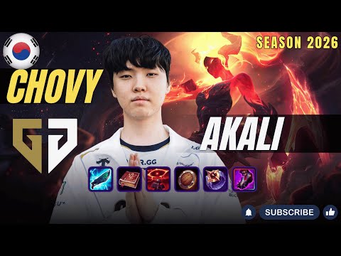 GEN Chovy AKALI vs BRO Fisher ORIANNA Mid - Patch 26.1 KR Ranked | lolrec