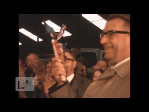 Eerste vaart van Skûtsje It Doarp Huzum., 1968