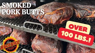 I Smoked Over 100LBS of Pork Butts on My Offset Stickburner!!