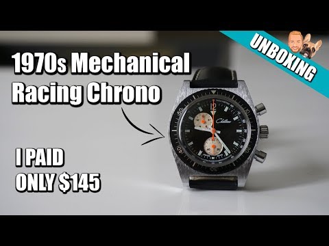 Most Affordable 1970s Racing Mechanical Chronograph? - Vintage Chateau Watch Unboxing Video