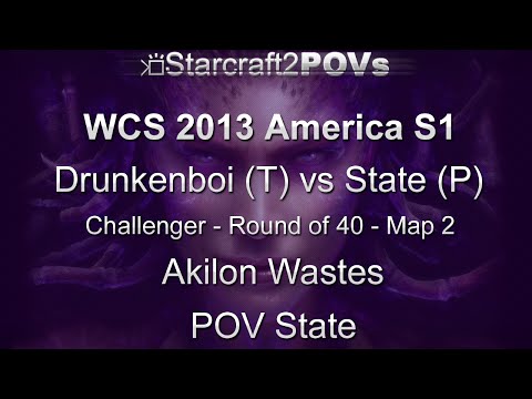 SC2 HotS - WCS 2013 AM S1 CL - Drunkenboi vs State - Ro40 - Map 2 - Akilon Wastes - State