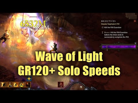Testing WoL Monk in Solo Speeds - GR120+ in 2-3min with the new Bell Power (Season 27 PTR)