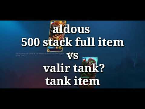 ALDOUS VS VALIR /ALDOUS 500 STACK??