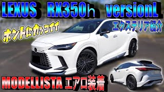 【LEXUS RX350h versionL】地上高も分かる！欲しい人は絶対見た方がいい！RX350hエクステリア紹介。とにかくカッコイイモデリスタエアロ。そんなに車高も落ちないし絶対着けた方がいい！
