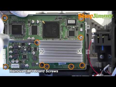 Mitsubishi TV - DLP Chip Removal - How to Remove DMD Board from DLP TV - White Black Dots