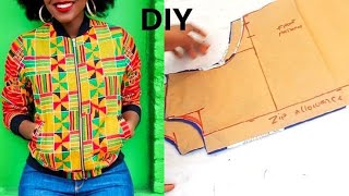 How to cut bomber jacket pattern part 1