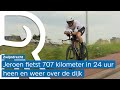 Jeroen fietst IN EEN DAG 707 kilometer heen en weer over de dijk