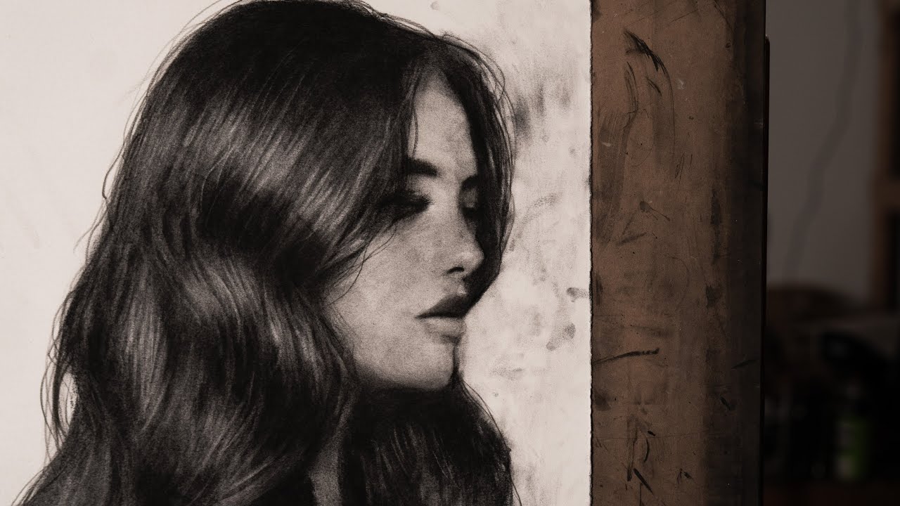 How I Draw Realistic Hair | MADCHARCOAL Drawing Tutorial