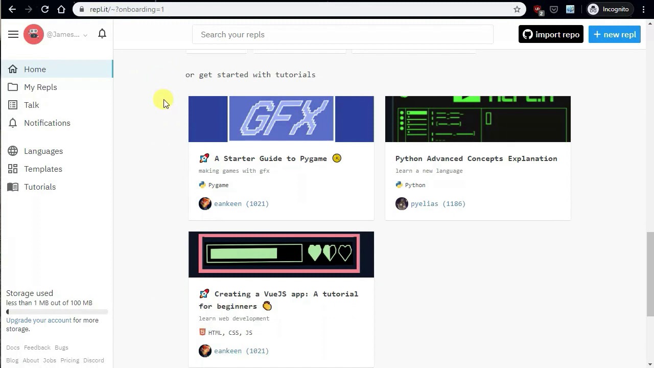 Making your Hello World program in Repl.it