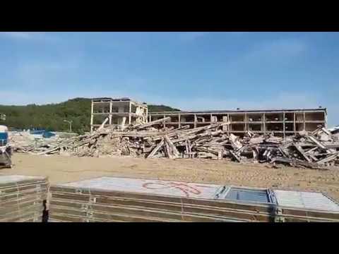 Elektrownia Jądrowa Żarnowiec - rozbiórka budynków szatniowych - EJ Żarnowiec