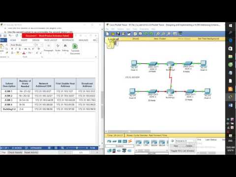 [CCNA S2] 6.3.3.6 Packet Tracer - Designing and Implementing a VLSM Addressing Scheme