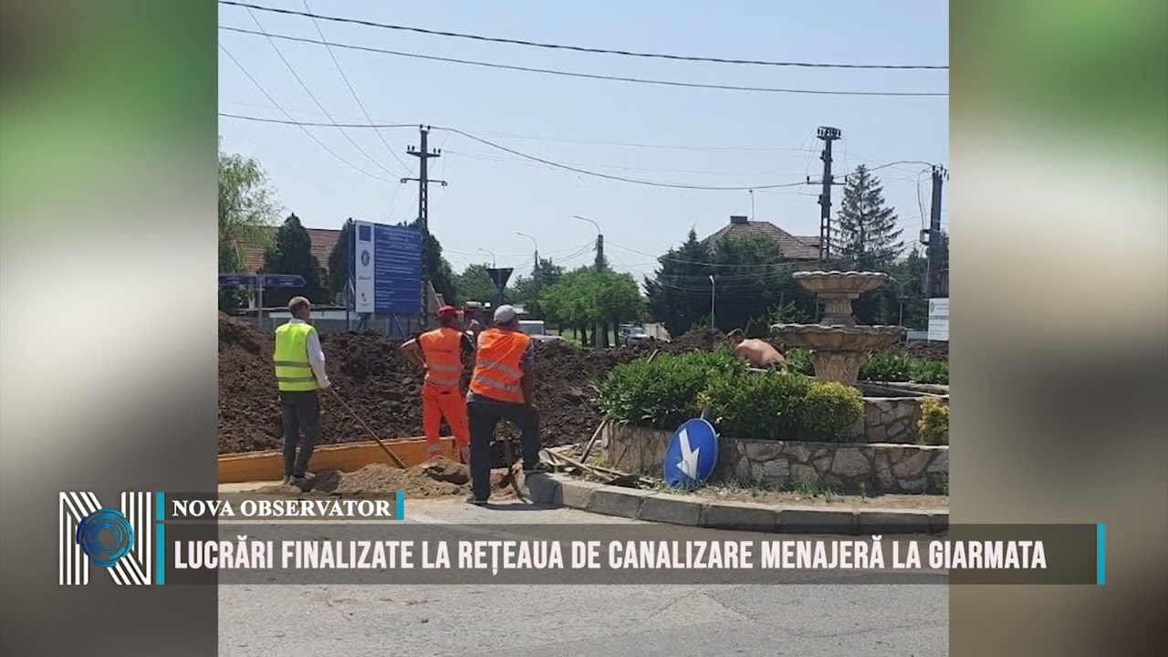 Lucrări finalizate la rețeaua de canalizare menajeră la Giarmata