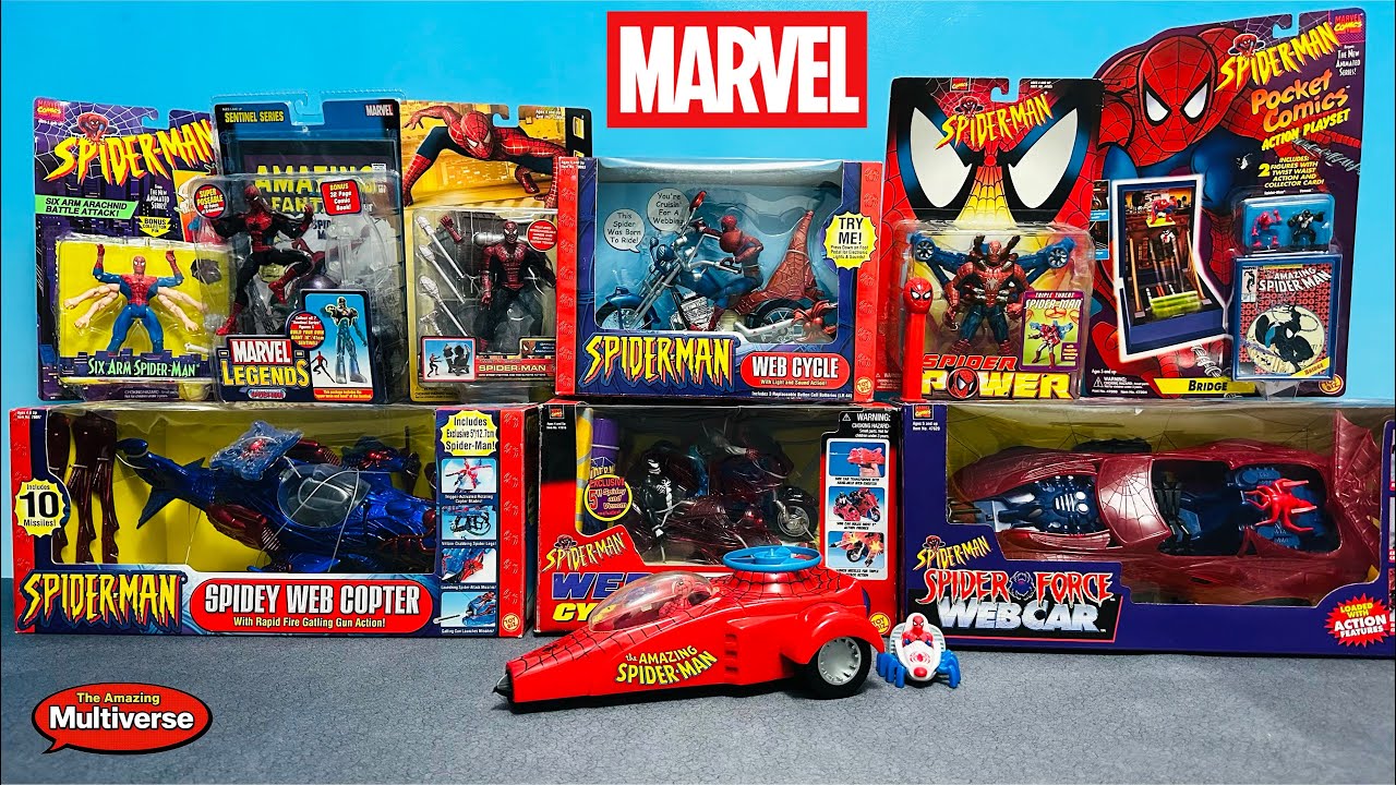 Spider-Man Vintage Toy Collection Unboxing (ASMR)