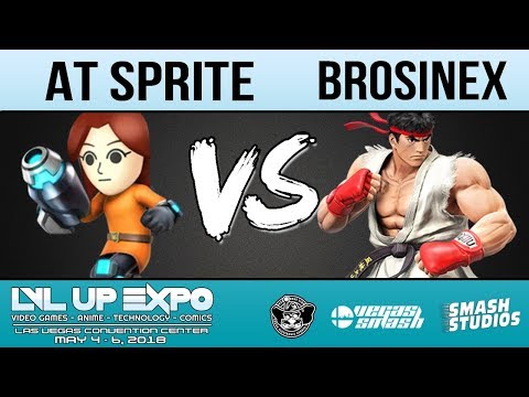 LVL Up Expo 2018: [Smash 4] AT | Sprite (Mii) vs Brosinex (RYU) - Groups