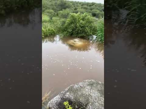 El Rio Del Paraje Santa Ana luego de la lluvia en San Fco Del Chañar