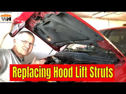 How To Replace Hood Lift Support Struts on a Dodge Ram 2500 Pick Up Truck
