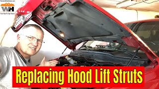 How To Replace Hood Lift Support Struts on a Dodge Ram 2500 Pick Up Truck