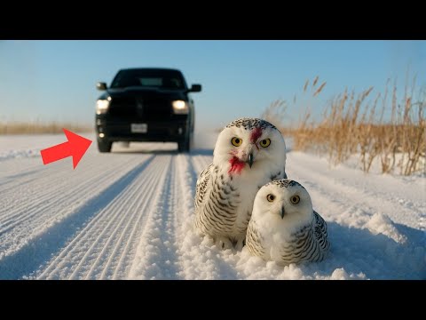 Emotional Rescue in the Arctic Cold Snowy Owl and Chick Fight for Survival