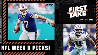 Stephen A. gives his picks for NFL WEEK 6 👀🏈 | First Take