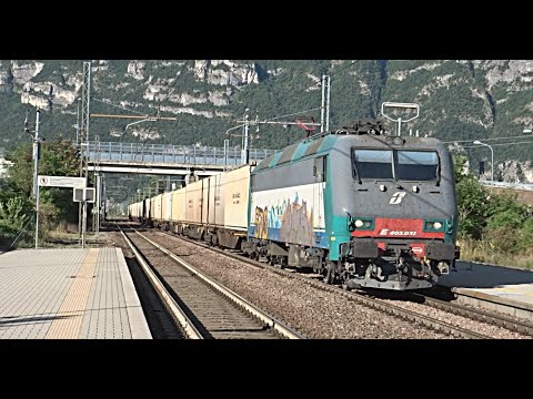 [HD - Treni] E405.031 Mercitalia Rail (MIR) + Treno Merci in transito a Lavis (Trento)!