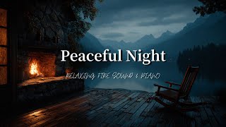 🌙 FALL INTO SLEEP INSTANTLY | Relaxing Rain, Piano & Fire Sound for Deep Sleep