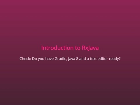 Introduction to RxJava (1/3) - Getting Started