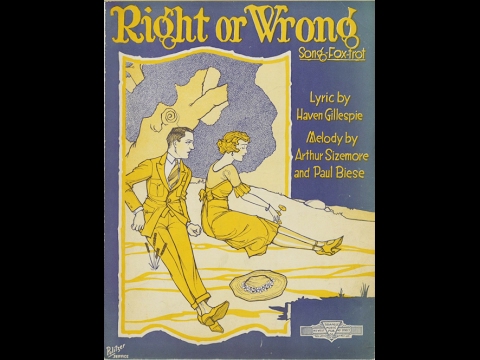 Right or Wrong - The Goofus Five - 1928